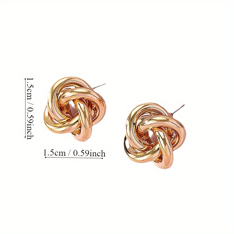 Golden Flower Ball Earrings, Delicate Light Temperament, Stylish & Versatile